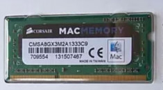 Memorie ram laptop Sodimm CORSAIR 4Gb DDR3 1333Mhz, 1.5V CMAA8GX3M2A1333C9 foto