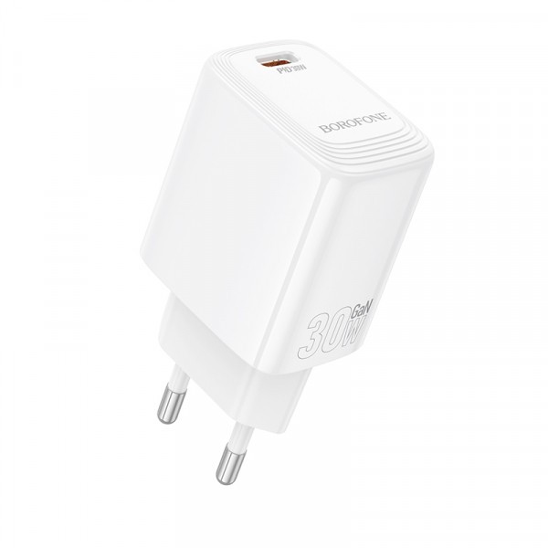 Incarcator Retea Borofone BN28 Fuente, 30W, 3A, 1 x USB-C, Alb