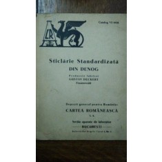 Sticlarie standardizata, produsele fabricii Gustav Deckert, catalog VI 1938