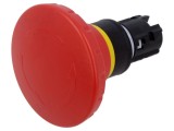 Comutator de siguranță EAO 22mm, cap ciupercă roșu, 2 poziții