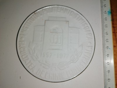 PLACHETA PORTELAN - INSTITUTUL POLITEHNIC TIMISOARA -FACULTATEA DE CHIMIE 57 -77 foto