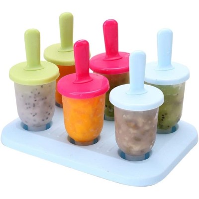 Set 6 forme pentru batoane de gheata Glaitc, 11 x 17 x 12 xm, plastic, multicolor foto