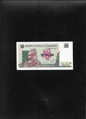 Zimbabwe 10 dollars 1997 seria0904252 aunc foto