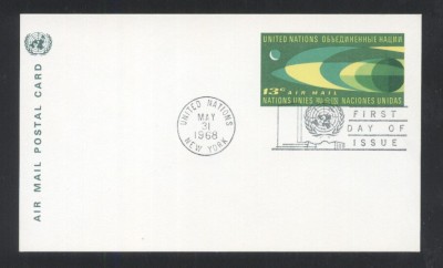 UN New York 1968 Definitives Postcard unused FDC UN.264 foto