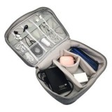 Geantă Organizator Accesorii Electronice &ndash; Gri, Textil, CMCLASS