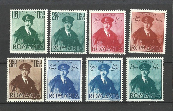 ROMANIA 1940 - CAROL CU PELERINA - LP 138 - SERIE MNH
