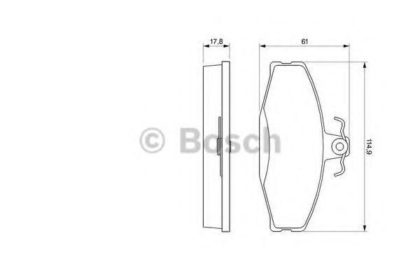 Set placute frana,frana disc VW CADDY II Pick-up (9U7) (1996 - 2000) BOSCH 0 986 424 373