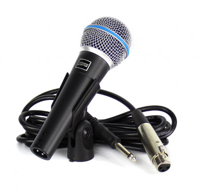 Microfon Profesional cu Cablu XLR-Jack 6.3mm, Dinamic, Blue foto