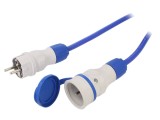 Prelungitor albastru 10m 16A 3x2,5mm2