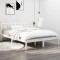 Gossi cadru de pat king size, alb, 150x200 cm, lemn masiv