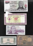 Set 5 bancnote de prin lume adunate (cele din imagini) #138