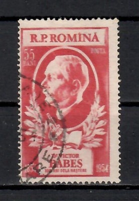 Romania 1954, LP.366 - Centenarul naşterii lui Victor Babeş, Stampilat foto