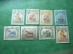 Serie mica Nyassa colonie portugheza 1921 Fauna ,supratipar , 8 val.fara guma foto