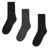 Set 3 perechi șosete bărbați, negru și gri antracit, cu nervuri, CMCLASS