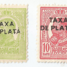 Romania, LP IV.11/1918, Carol I Tipografiate cu supratipar TAXA DE PLATA, MNH