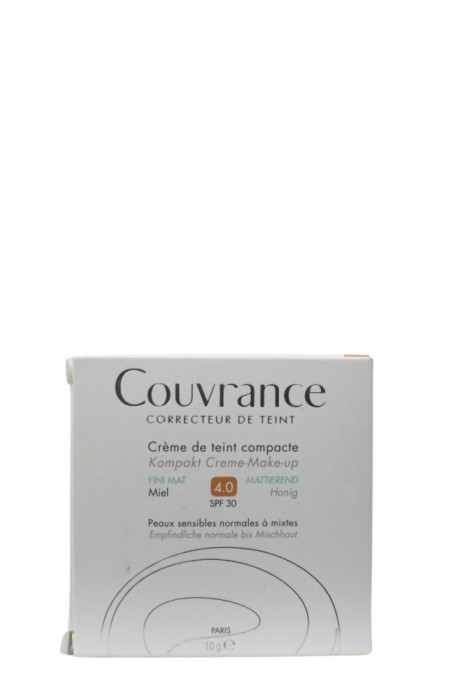 Fond de ten compact Avene Couvrance pentru ten uscat 04 Honey SPF 30, 10 g