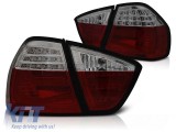 Set de stopuri LED de tuning potrivit pentru BMW Seria 3 E90 03.2005-08.2008 rosu/&icirc;ntunecat, stanga si dreapta Performance AutoTuning
