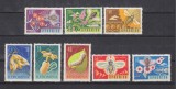 ROMANIA 1963 LP 574 SERICICULTURA SI APICULTURA SERIE MNH, Nestampilat