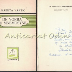 De Vorba Cu Mnemosyne - Elisabeta Vartic - Dedicatie Si Autograf
