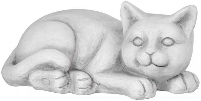 Decorațiune MagicHome, Pisică, gri, ceramică, 41x23x18 cm