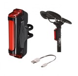 Stop Bicicleta 30 LED COB Rosu, 5 Functii, USB, Indicator Baterie, Usoara (31g)