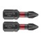 Set biti de impact PH1X25mm 1/4&quot; 2buc. GRAPHITE 56H500 HardWork ToolsRange