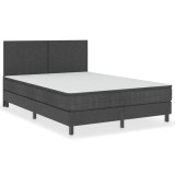 Cumpara ieftin Pat continental, gri inchis, 160 x 200 cm, material textil