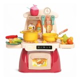 Set Bucatarie de jucarie pentru copii, cu sunete si lumini, 27 piese, 3+, multicolor