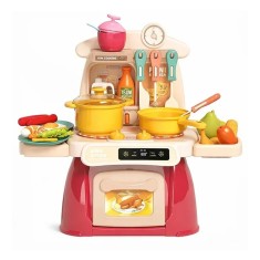Set Bucatarie de jucarie pentru copii, cu sunete si lumini, 27 piese, 3+, multicolor