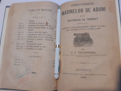 CONDUCTORUL MASINILOR DE ABUR C.V.THEODORESCU-1878 COLEGAT CU J.M. RIUREANU 1871-R1. foto