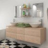 VidaXL Set mobilier baie 9 piese cu chiuvete și robinete incluse, Bej