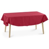Fata de masa ovala cu ornament Jemidi, 160 x 220 cm, Rosu, Poliester, 55264.20.27