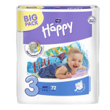 Scutece Happy Big Pack Midi pentru copii de 5-9Kg, 66 bucati EVO