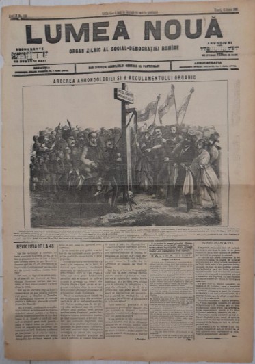 Ziar LUMEA NOUĂ, 1898, 4 pg format mare / aniversare 50 ani revolutia de la 1848