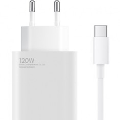 Incarcator Retea Cu Cablu USB-C Xiaomi, 120W, 6A, 1 x USB-A, Alb BHR9462EU foto