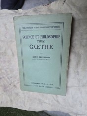 Science et philosophie chez Goethe - Ren&eacute; Berthelot