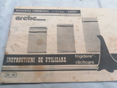 Instructiuni de utilizare frigidere artic foto