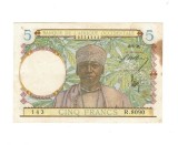 Africa Occidentala Franceza 1941 - 5 franci, circulat