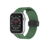 Curea compatibila Apple Watch, pentru Ultra, Ultra 2, SE, 9/8/7/6/5/4/3/2/1 - 42/44/45/49MM, Inchidere Magnetica, Silicon Band, LUVLU&trade;, Verde