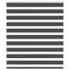 Jaluzea tip zebra neagră lățime țesătură 125,9 cm poliester