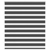 vidaXL Jaluzea tip zebra neagră lățime țesătură 125,9 cm poliester