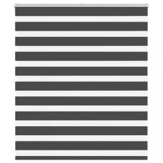 vidaXL Jaluzea tip zebra neagră lățime țesătură 125,9 cm poliester