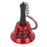 Cumpara ieftin Breloc clopotel , zRing for Sex, rosu cu inel si lant, accesoriu distractiv sonor, inaltime 6.5 cm