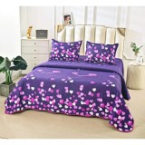 Cumpara ieftin Set Cuvertura de Pat din Bumbac, 3 Piese cu Model - PIT207