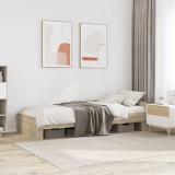 VidaXL Cadru pat fără saltea stejar sonoma, 90x190 cm, lemn prelucrat