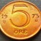 Moneda 5 ORE - SUEDIA, anul 1973 *cod 3291 A