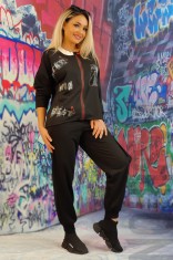 L900-1 Trening fashion cu imprimeu si strasuri