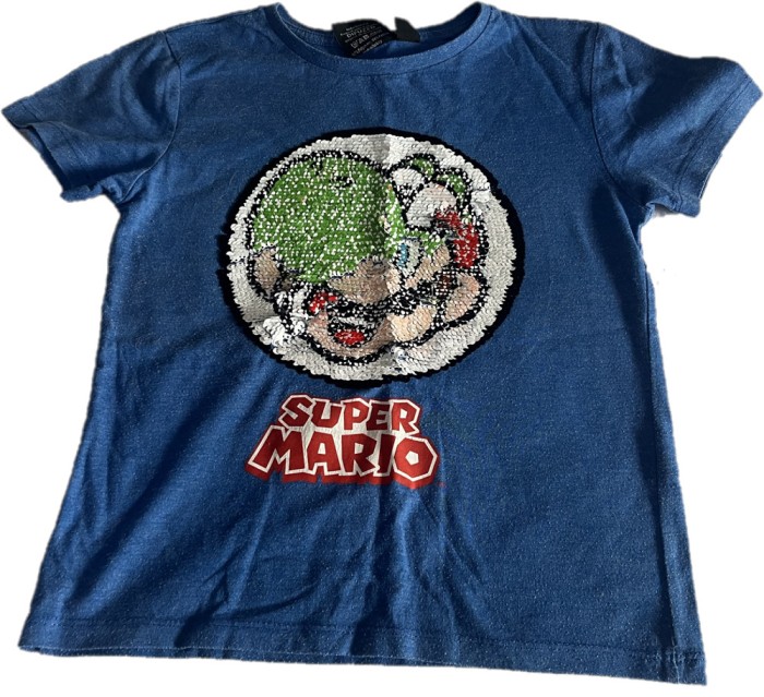 Tricou baiat, model Super Mario, 6-7 ani, 122 cm