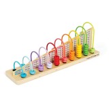 Bigjigs Toys Rainbow Abacus abac 3y+ 56 buc