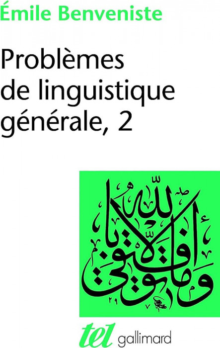 Problemes de linguistique generale vol. 2 Emile Benveniste